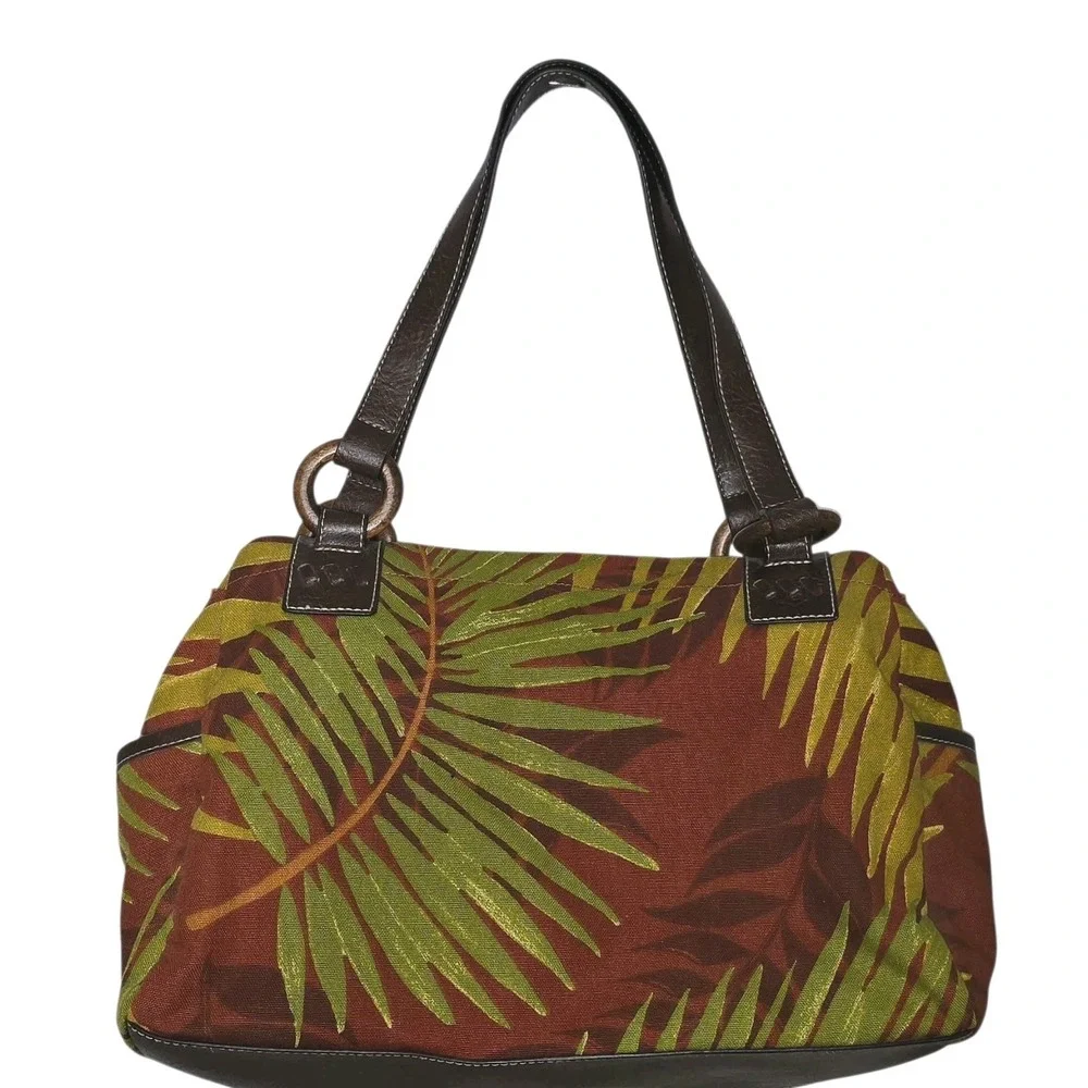 Relic Tropical‎ Floral Canvas Hobo Shoulder Bag Faux Leather canvas Handle Purse
